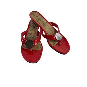 Montego Bay Club Women's Red Thong Wedges